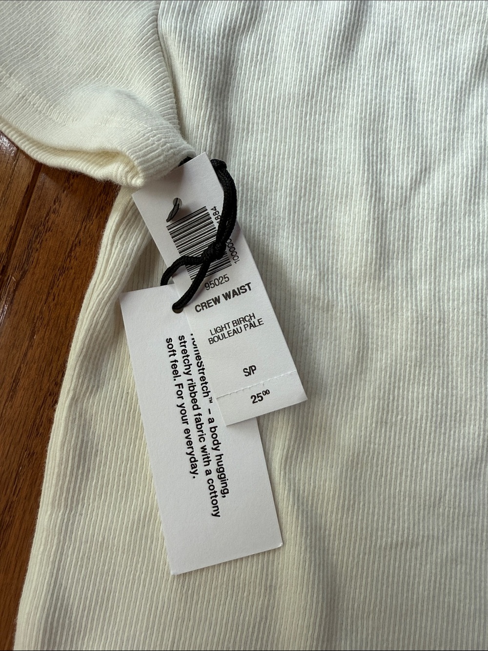 Aritzia homestretch tee - crew waist - light birch - Picture 4 of 4